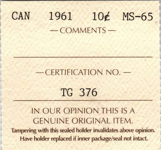 fullMatchVisible1961MS65ICCS