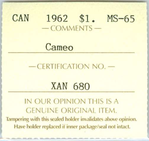 fullMatchVisible1962MS65ICCS