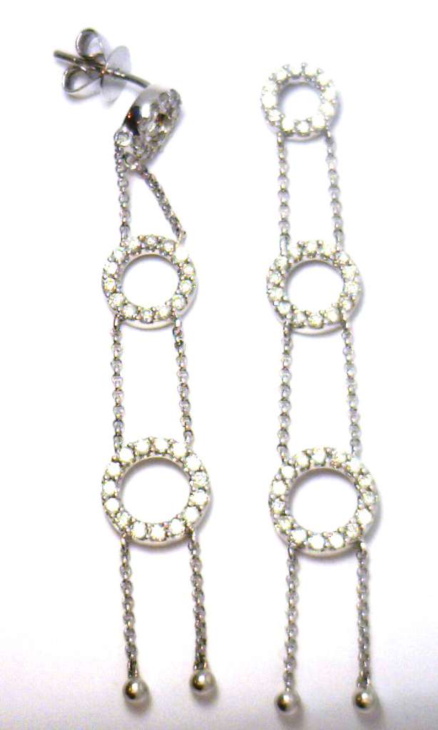 14kt white gold diamond earrings