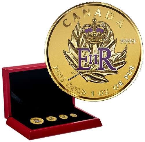 Canada Gold 2016 Set A historic Reign, 4-coins PF 1.4oz, .9999