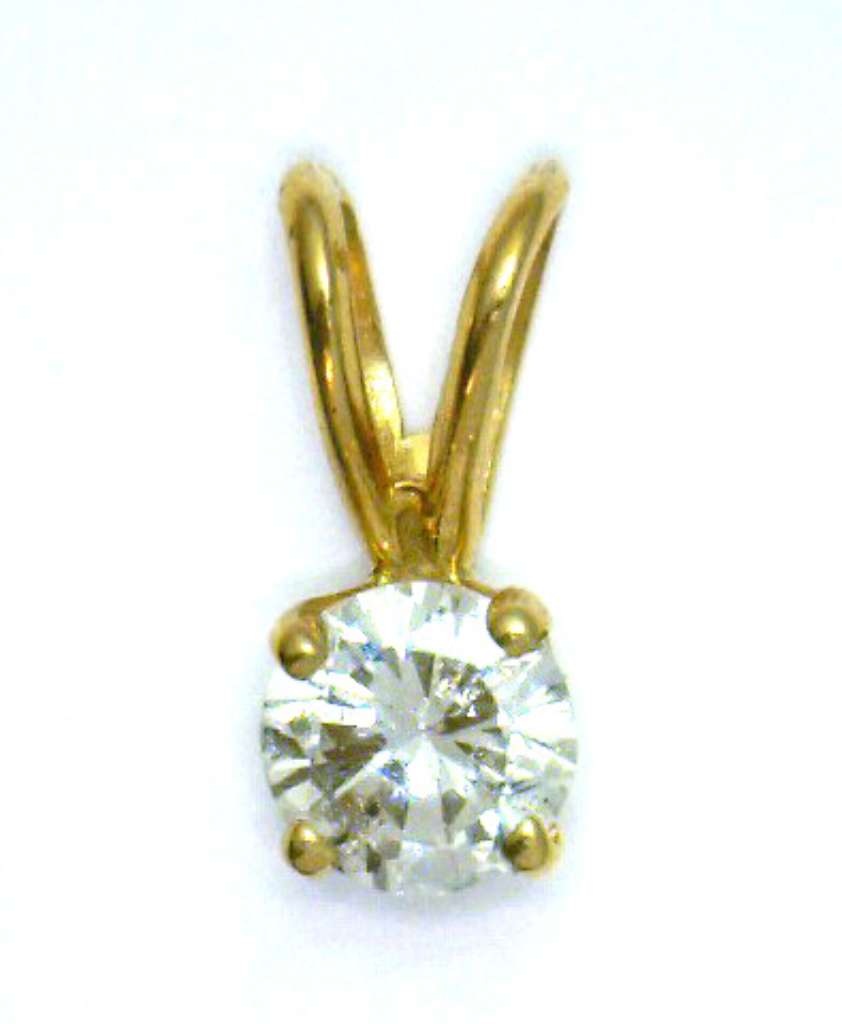 14kt yellow gold diamond pendant
