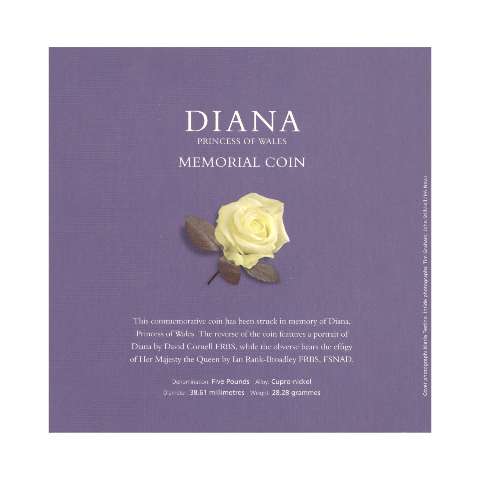 fullMatchVisibleDiana, Princess of Wales Memorial Coin - Cupronickel UncirculatedN/AN/A
