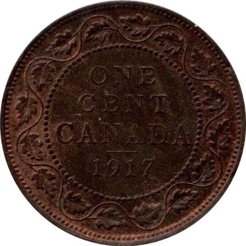 fullMatchVisible1917 Red & Brown #1MS63ICCS