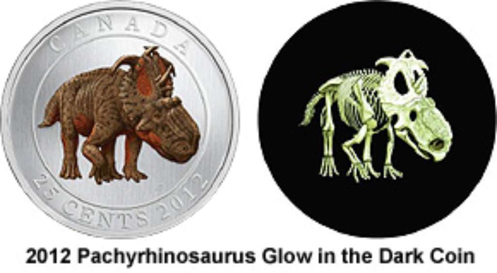 Canada Base Metal 2012 25 Cents Pachyrhinosaurus Lakustai - Prehistoric Creatures SP