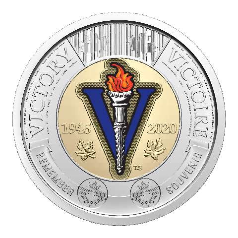 fullMatchVisible2020 "We Remember The End of the Second World War" " (Coloured) RCM Special Wrapped Roll of $50 Face Value$2