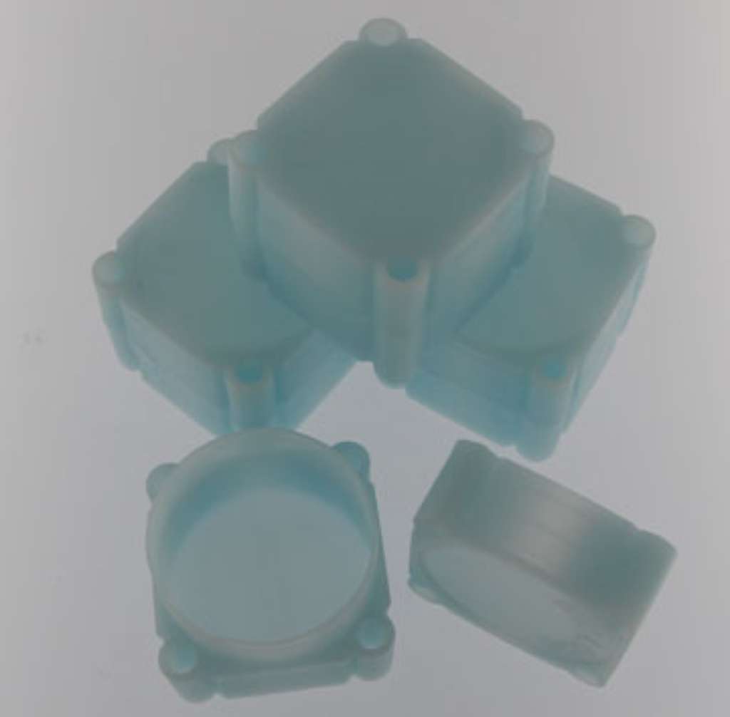 Square Silver Dollar /Silver Maple Leaf  Coin Tubes in Arctic Blue,  Holds 10  Coins up to 38mm, ,each