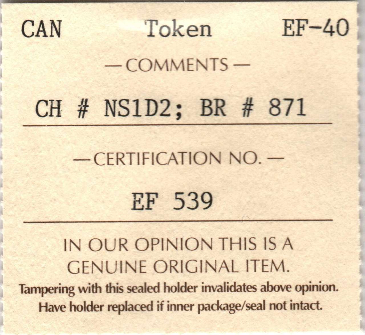 fullMatchVisibleHalfPenny Token; Long Right Ribbon, EngrailedEF40ICCS