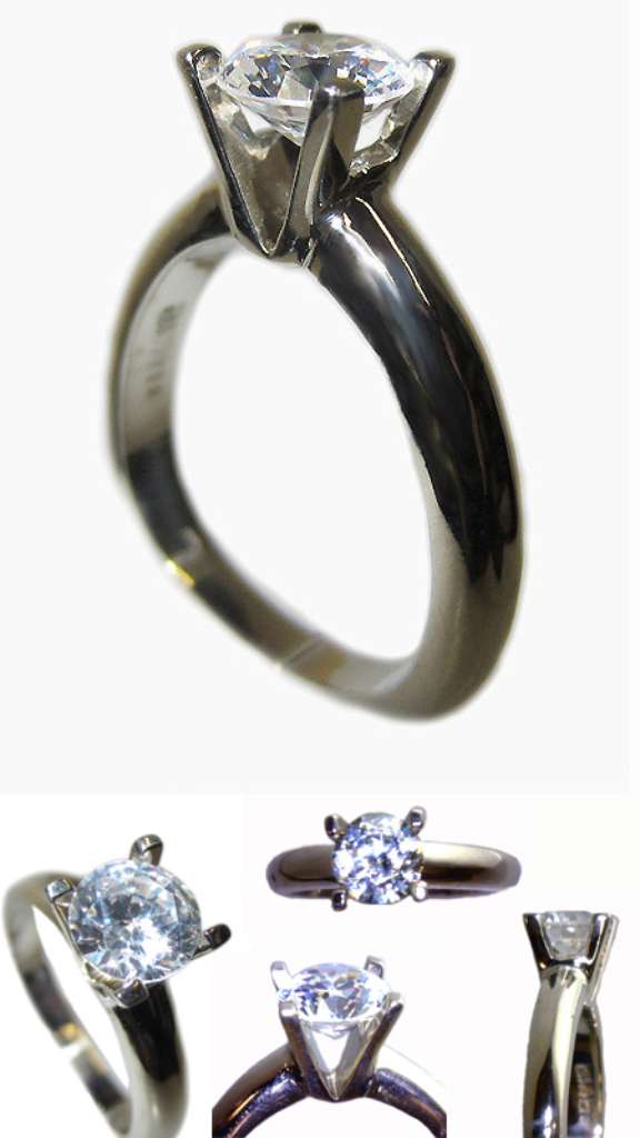 Ladies' 14kt white gold octagon style ring mounting
